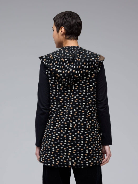 Boiled Wool Hooded Vest