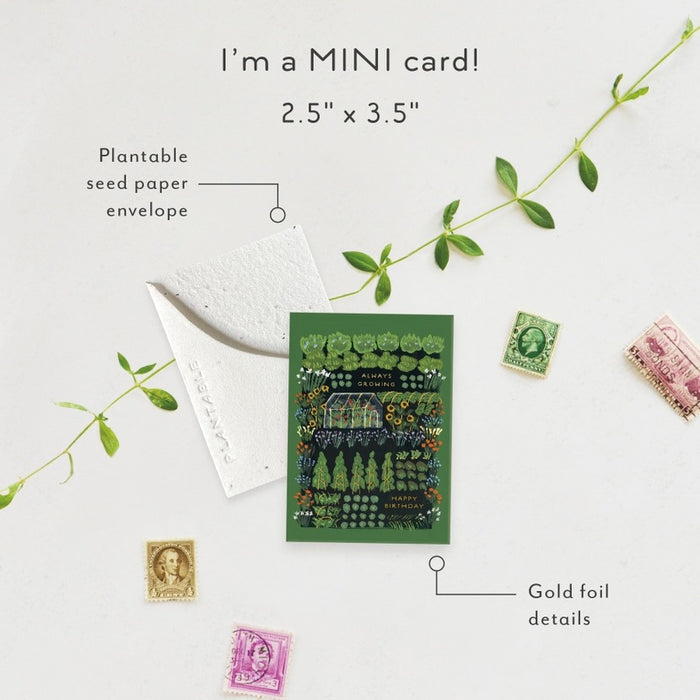 Garden Greenhouse Sprout Mini Card
