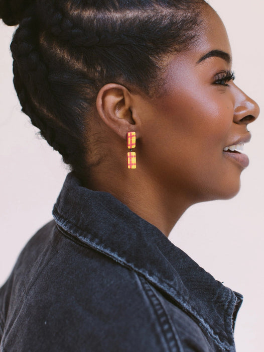Plaid Partner Earrings