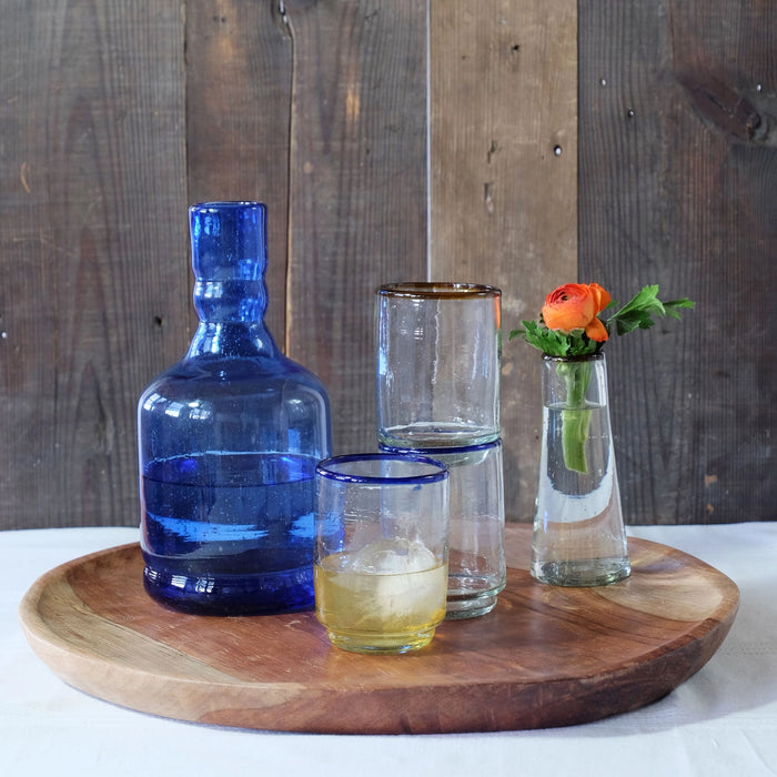 Colored Rim Medium Stacking Glass