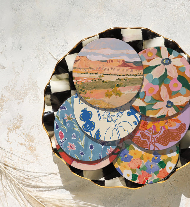 Pinwheel Floral Coaster