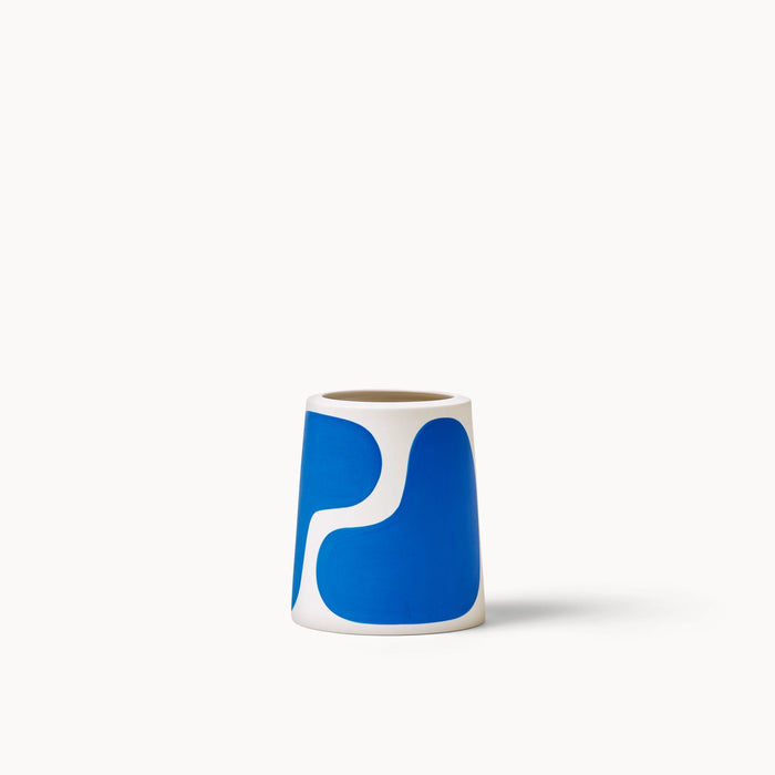 Cobalt Color Block Pillar Vase