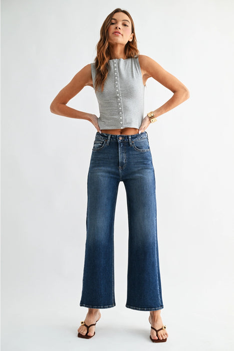 JB Collection High Rise Wide Leg Jean