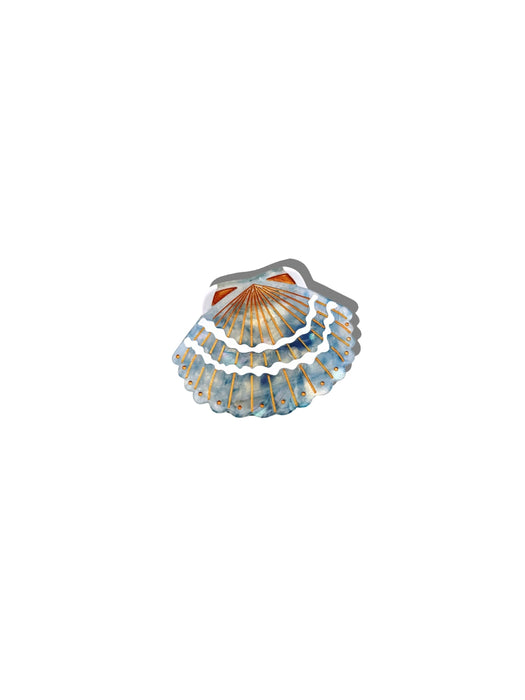 Eco-Friendly Hand-Painted Seashell Claw Hair Clip