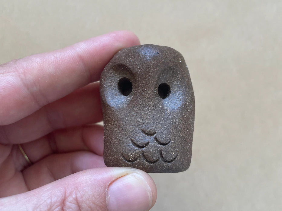Handmade Raw Clay Grounding Wise Owl