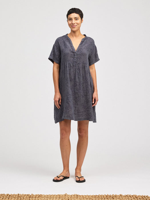 Morning Glory Cap Sleeve Linen Dress