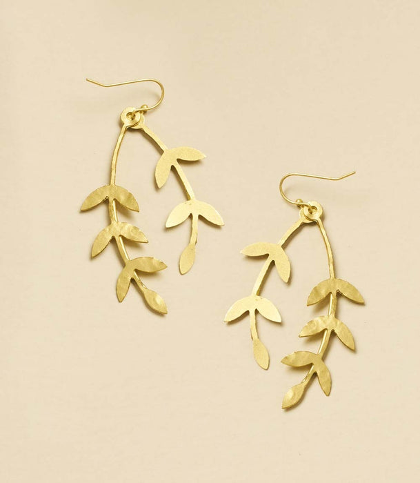 Aamani Linear Vine Dangle Earrings
