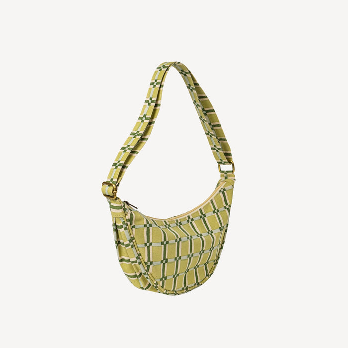 Moss Check Moon Sling Bag