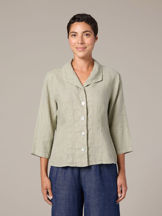 3/4 Sleeve Linen Shirt