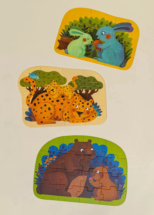 Level Up Puzzles Level 2 - Parent & Baby - 3 Puzzles