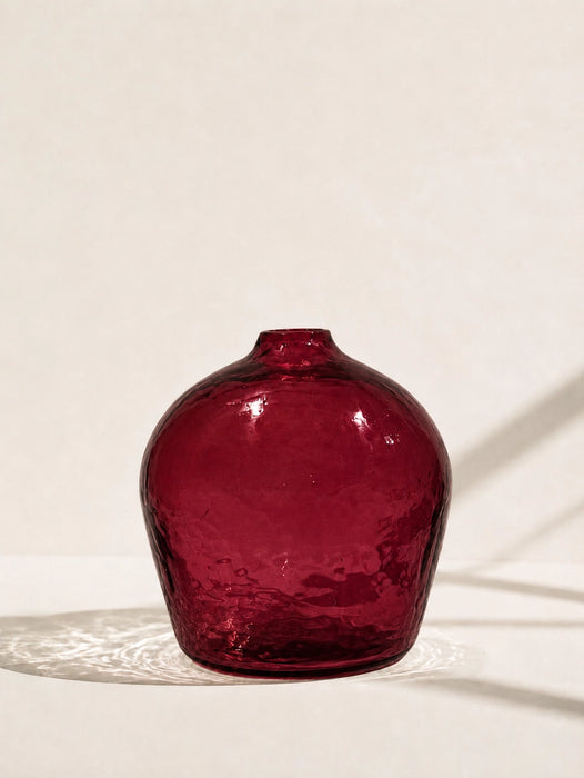 Bloom Handblown Hammered Glass Bud Vase