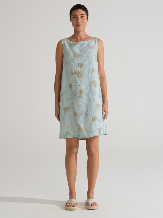 Linen Brush Stroke Modern Shift Dress