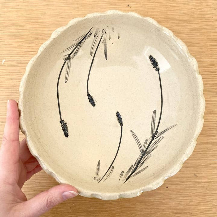 Botanical High Footed Ceramic Fruit Bowl