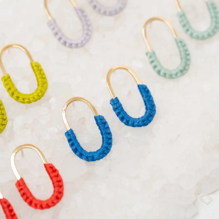 Mini Macramé Link Earrings