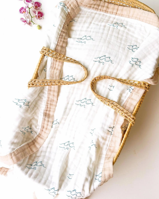 Surfer Wave Organic Baby Blanket
