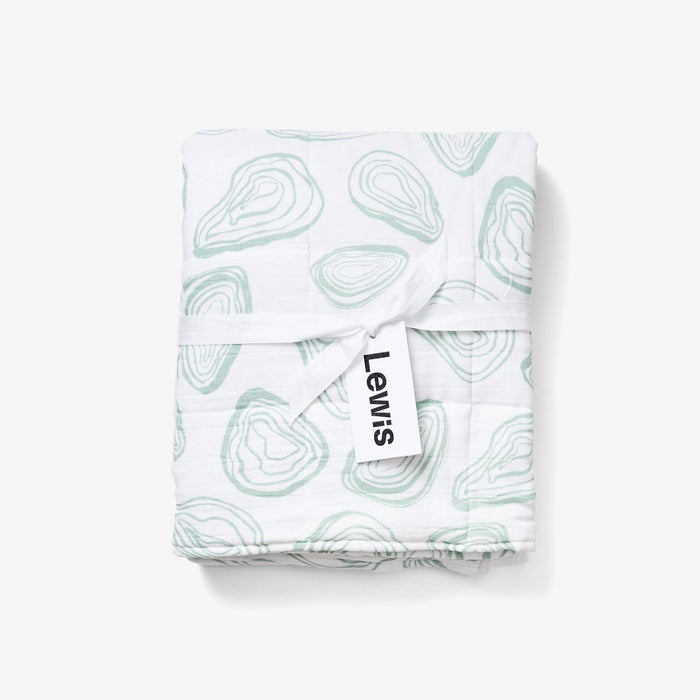 Agave Oyster Quilted Baby Blanket