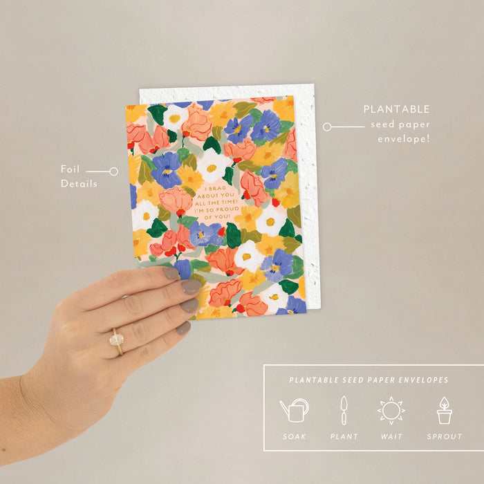 Flower Power Congrats Card