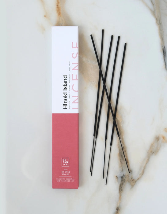 Hinoki Island Incense: Cypress, Cherry Blossom + Bergamot