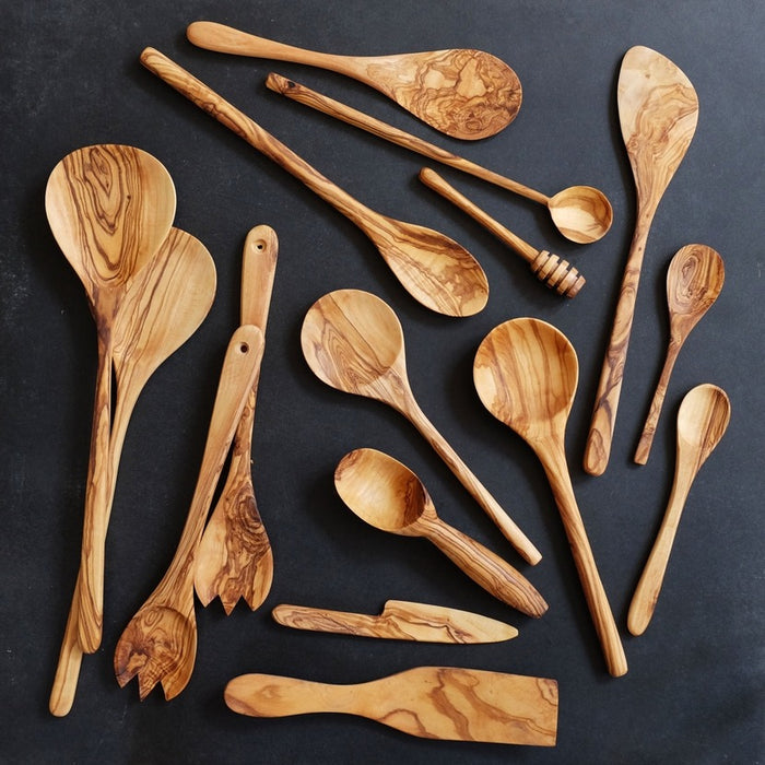7" Olive Wood Small Spoon