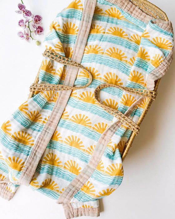 Sun + Wave Organic Baby Blanket