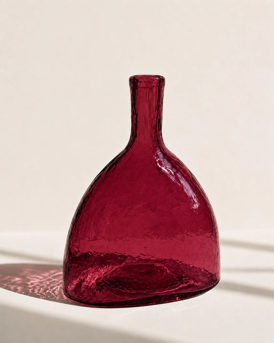 Hearth Handblown Hammered Glass Bud Vase