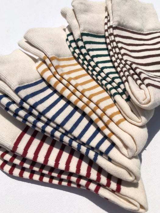 Color Stripe Cotton Socks