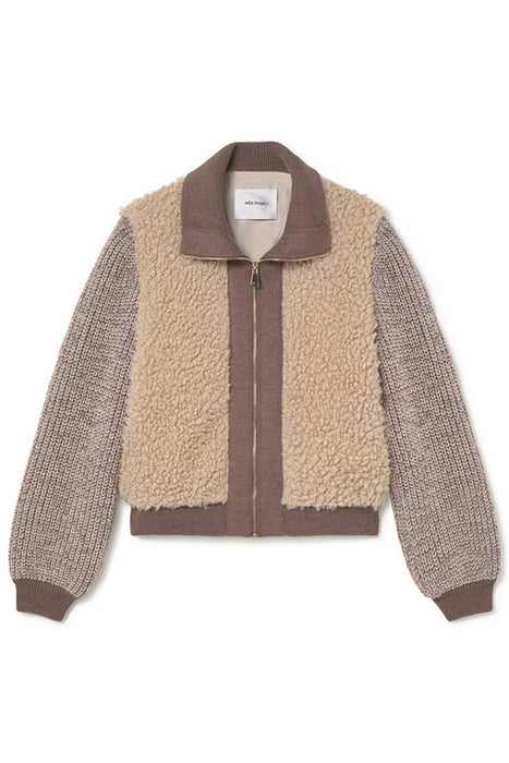 Contrast Teddy Jacket
