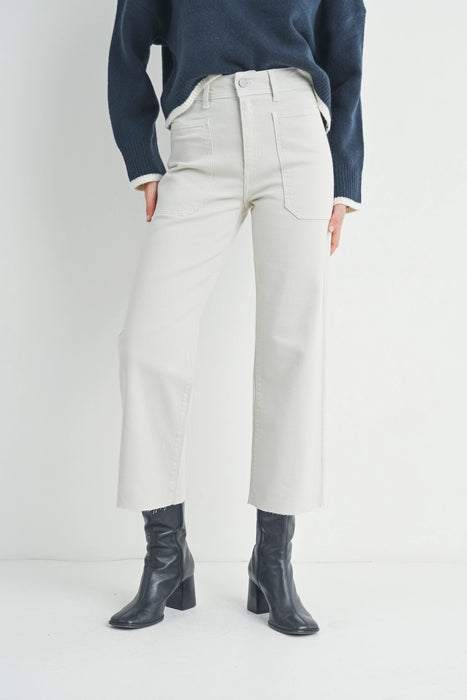 High Rise Utility Wide Leg Jean