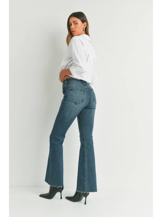 High Rise Scissor Cut Flare Jean