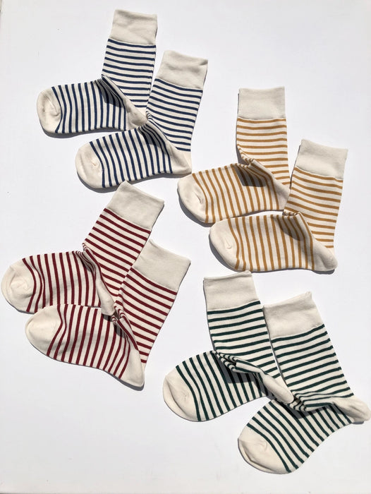 Color Stripe Cotton Socks