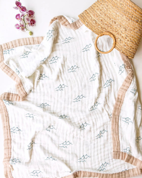 Surfer Wave Organic Baby Blanket