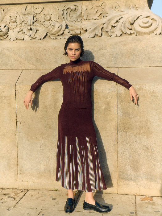 Radial Midi Skirt