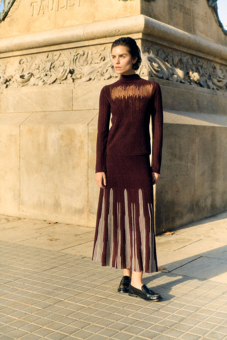 Radial Midi Skirt