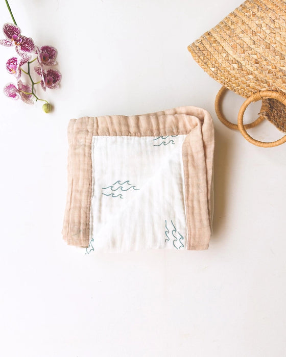 Surfer Wave Organic Baby Blanket