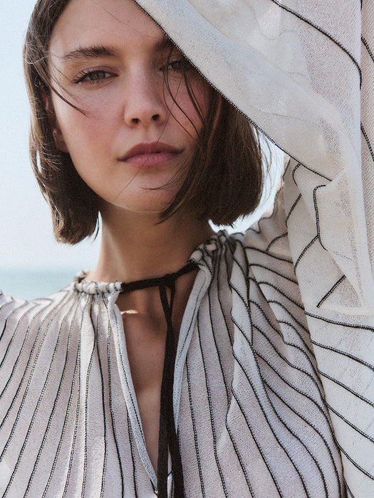 Radial Knit Blouse