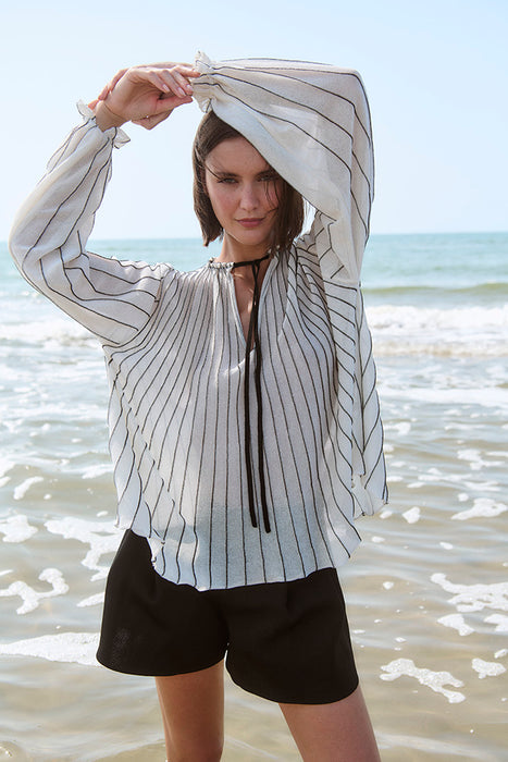 Radial Knit Blouse