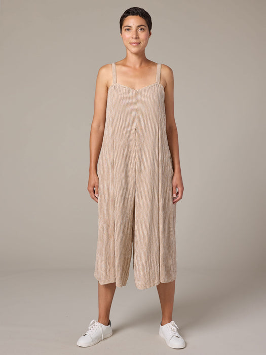 Crinkle Check Jumpsuit