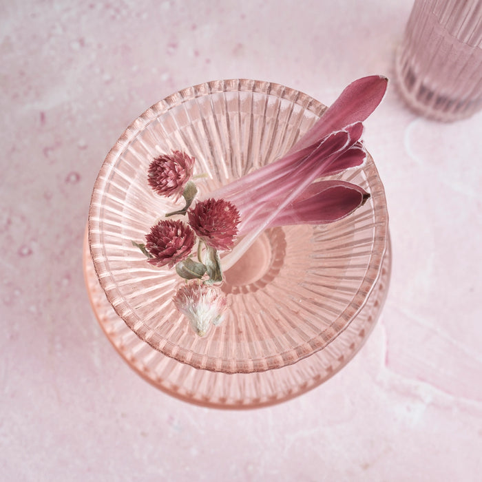 Pressed Pink Martini Glass