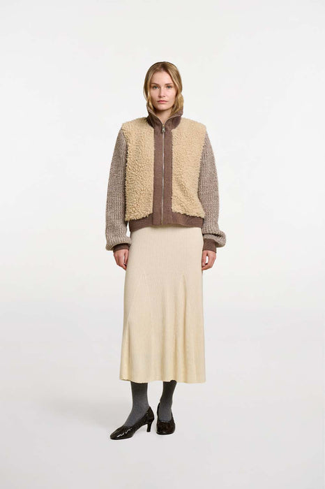 Contrast Teddy Jacket