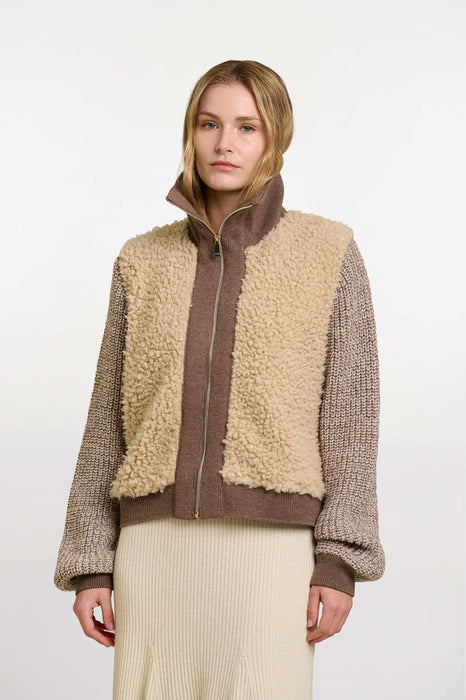 Contrast Teddy Jacket