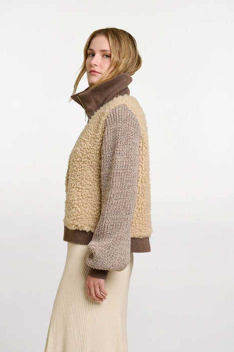 Contrast Teddy Jacket