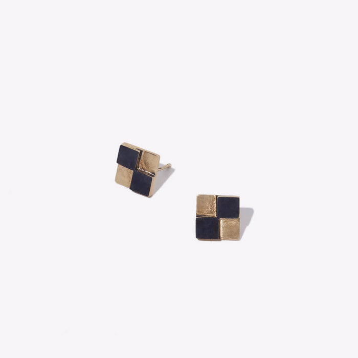 Checkers Stud Earrings