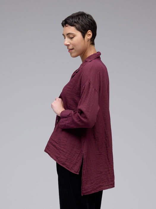 Fall Parachute Aline Split Blouse