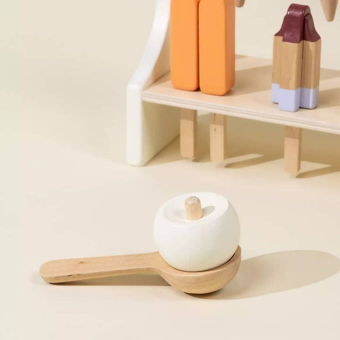 Wooden Ice Cream Stand & Accessories