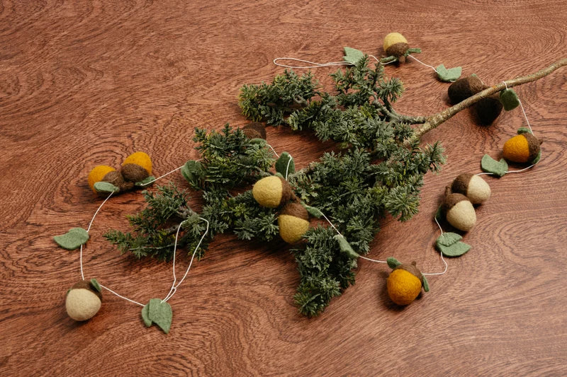 Felt Acorn Garland