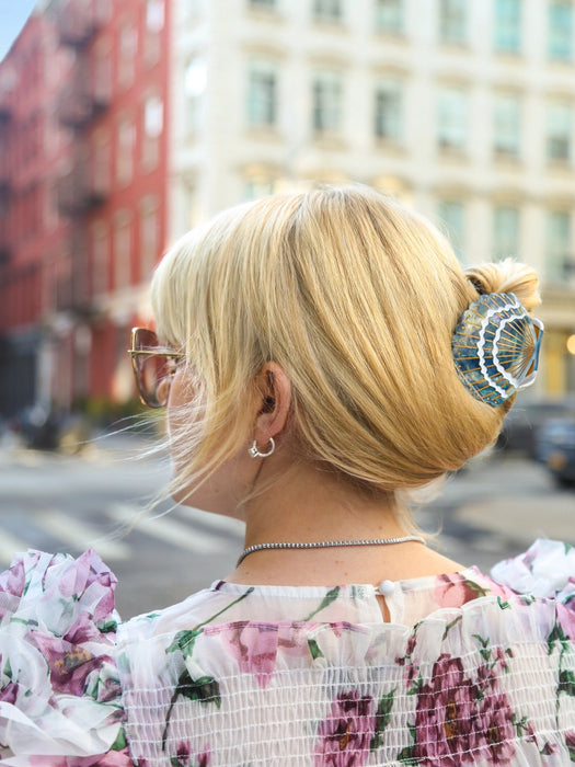 Eco-Friendly Hand-Painted Seashell Claw Hair Clip