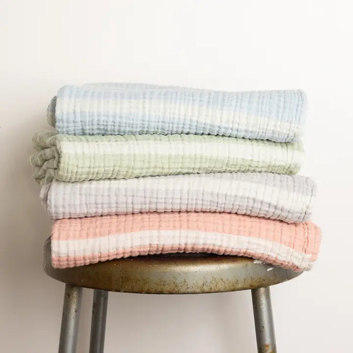 Muslin Stripe Baby Blanket
