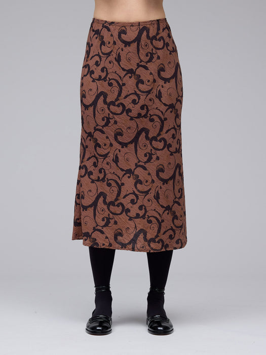 Swirl Bias Midi Skirt