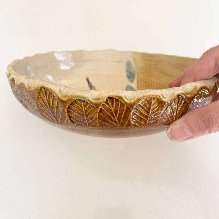 Botanical Ceramic Serving Bowl