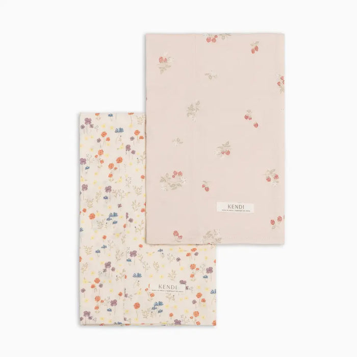 2-Pack Organic Cotton Muslin Burp Cloths